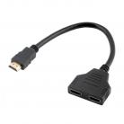 1 HDMI Male to 2 HDMI Female Splitter Adapter